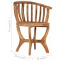 3-tlg. Garten-Bistro-Set Teak Massivholz 3-tlg. Garten-Bistro-Set Teak Massivholz