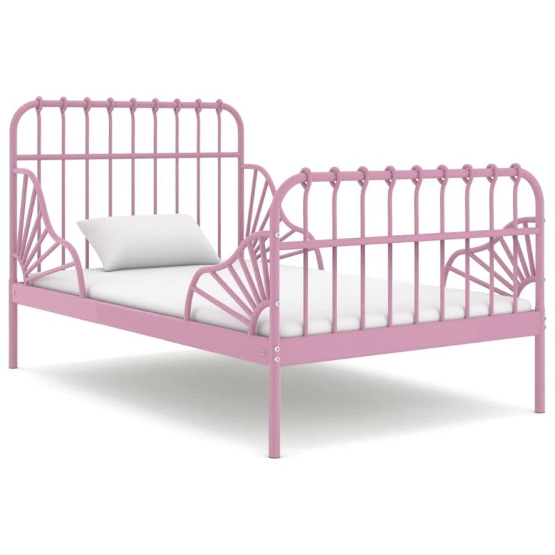 Ausziehbett Rosa Metall 80x130/200 cm Ausziehbett Rosa Metall 80x130/200 cm
