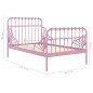 Ausziehbett Rosa Metall 80x130/200 cm Ausziehbett Rosa Metall 80x130/200 cm