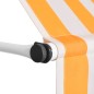 Einziehbare Markise Handbetrieben 200 cm Orange/Weiß Gestreift Einziehbare Markise Handbetrieben 200 cm Orange/Weiß Gestreift