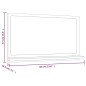 Badspiegel Braun Eichen-Optik 60x10,5x37 cm Holzwerkstoff Badspiegel Braun Eichen-Optik 60x10,5x37 cm Holzwerkstoff