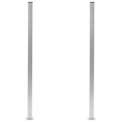 Zaunpfosten 2 Stk. Aluminium 185 cm