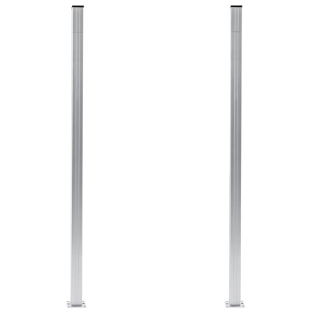 Zaunpfosten 2 Stk. Aluminium 185 cm