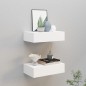 Wand-Schubladenregale 2 Stk. Weiß 40x23,5x10 cm MDF Wand-Schubladenregale 2 Stk. Weiß 40x23,5x10 cm MDF