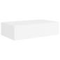 Wand-Schubladenregale 2 Stk. Weiß 40x23,5x10 cm MDF Wand-Schubladenregale 2 Stk. Weiß 40x23,5x10 cm MDF