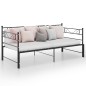 vidaXL Tagesbett Ausziehbar Schwarz Metall 90x200 cm vidaXL Tagesbett Ausziehbar Schwarz Metall 90x200 cm