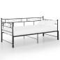 vidaXL Tagesbett Ausziehbar Schwarz Metall 90x200 cm vidaXL Tagesbett Ausziehbar Schwarz Metall 90x200 cm