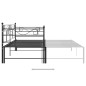 vidaXL Tagesbett Ausziehbar Schwarz Metall 90x200 cm vidaXL Tagesbett Ausziehbar Schwarz Metall 90x200 cm