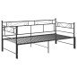 vidaXL Tagesbett Ausziehbar Schwarz Metall 90x200 cm vidaXL Tagesbett Ausziehbar Schwarz Metall 90x200 cm
