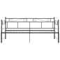 vidaXL Tagesbett Ausziehbar Schwarz Metall 90x200 cm vidaXL Tagesbett Ausziehbar Schwarz Metall 90x200 cm