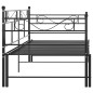 vidaXL Tagesbett Ausziehbar Schwarz Metall 90x200 cm vidaXL Tagesbett Ausziehbar Schwarz Metall 90x200 cm