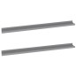vidaXL Wandregale 2 Stk. Grau 100x9x3 cm vidaXL Wandregale 2 Stk. Grau 100x9x3 cm