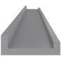 vidaXL Wandregale 2 Stk. Grau 100x9x3 cm vidaXL Wandregale 2 Stk. Grau 100x9x3 cm