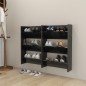 Wand-Schuhschränke 2 Stk. Hochglanz-Schwarz 60x18x90 cm Wand-Schuhschränke 2 Stk. Hochglanz-Schwarz 60x18x90 cm