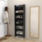 Wand-Schuhschränke 2 Stk. Hochglanz-Schwarz 60x18x90 cm Wand-Schuhschränke 2 Stk. Hochglanz-Schwarz 60x18x90 cm