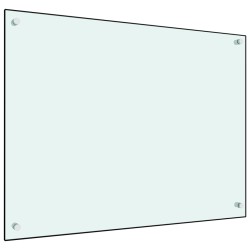  vidaXL Küchenrückwand Weiß 80x60 cm Hartglas
