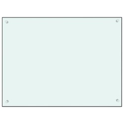  vidaXL Küchenrückwand Weiß 80x60 cm Hartglas