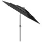 vidaXL Sonnenschirm mit Aluminium-Mast 3-lagig Anthrazit 3 m vidaXL Sonnenschirm mit Aluminium-Mast 3-lagig Anthrazit 3 m