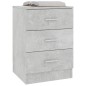 Nachttisch Betongrau 38x35x56 cm Holzwerkstoff Nachttisch Betongrau 38x35x56 cm Holzwerkstoff