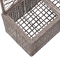 Hochbeet mit Rankgitter 2 Töpfe 58×30×107cm Poly Rattan Braun Hochbeet mit Rankgitter 2 Töpfe 58×30×107cm Poly Rattan Braun