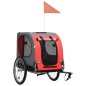 Hunde-Fahrradanhänger Rot und Schwarz Hunde-Fahrradanhänger Rot und Schwarz