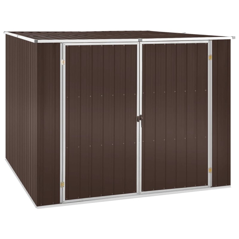 Gerätehaus Braun 195x198x159 cm Verzinkter Stahl Gerätehaus Braun 195x198x159 cm Verzinkter Stahl