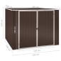 Gerätehaus Braun 195x198x159 cm Verzinkter Stahl Gerätehaus Braun 195x198x159 cm Verzinkter Stahl