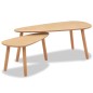 Beistelltisch Set 2 Stk. Kiefernholz Massiv Braun Beistelltisch Set 2 Stk. Kiefernholz Massiv Braun