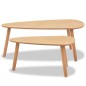 Beistelltisch Set 2 Stk. Kiefernholz Massiv Braun Beistelltisch Set 2 Stk. Kiefernholz Massiv Braun