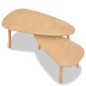 Beistelltisch Set 2 Stk. Kiefernholz Massiv Braun Beistelltisch Set 2 Stk. Kiefernholz Massiv Braun