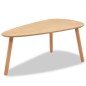 Beistelltisch Set 2 Stk. Kiefernholz Massiv Braun Beistelltisch Set 2 Stk. Kiefernholz Massiv Braun
