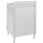 Gastro-Arbeitstisch mit Schrank 60x60x96 cm Edelstahl Gastro-Arbeitstisch mit Schrank 60x60x96 cm Edelstahl