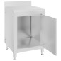 Gastro-Arbeitstisch mit Schrank 60x60x96 cm Edelstahl Gastro-Arbeitstisch mit Schrank 60x60x96 cm Edelstahl