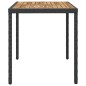 vidaXL Gartentisch Schwarz und Braun 123x60x74 cm Massivholz Akazie vidaXL Gartentisch Schwarz und Braun 123x60x74 cm Massivholz Akazie