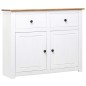 Sideboard Weiß 93x40x80 cm Kiefernholz Panama Sideboard Weiß 93x40x80 cm Kiefernholz Panama