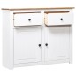 Sideboard Weiß 93x40x80 cm Kiefernholz Panama Sideboard Weiß 93x40x80 cm Kiefernholz Panama