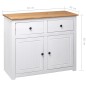 Sideboard Weiß 93x40x80 cm Kiefernholz Panama Sideboard Weiß 93x40x80 cm Kiefernholz Panama