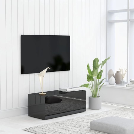 TV-Schrank Hochglanz-Schwarz 80x34x30 cm Holzwerkstoff