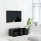 TV-Schrank Hochglanz-Schwarz 80x34x30 cm Holzwerkstoff TV-Schrank Hochglanz-Schwarz 80x34x30 cm Holzwerkstoff