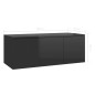 TV-Schrank Hochglanz-Schwarz 80x34x30 cm Holzwerkstoff TV-Schrank Hochglanz-Schwarz 80x34x30 cm Holzwerkstoff
