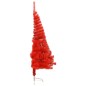 Künstlicher Halb-Weihnachtsbaum mit Ständer Rot 150 cm PVC Künstlicher Halb-Weihnachtsbaum mit Ständer Rot 150 cm PVC