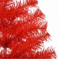 Künstlicher Halb-Weihnachtsbaum mit Ständer Rot 150 cm PVC Künstlicher Halb-Weihnachtsbaum mit Ständer Rot 150 cm PVC