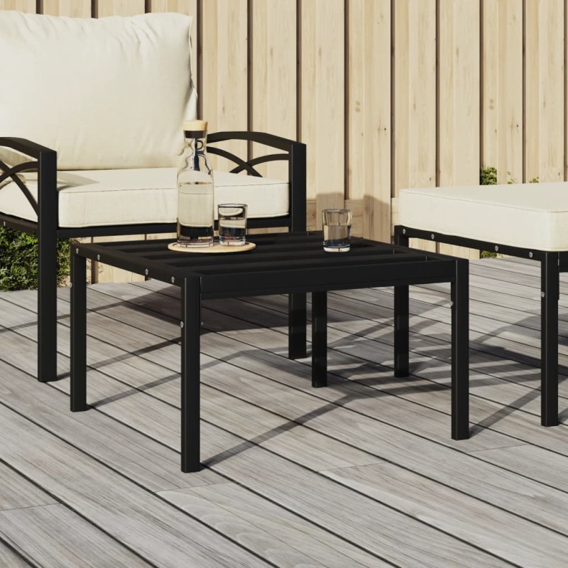 vidaXL Garten-Couchtisch Schwarz 60x60x35 cm Stahl vidaXL Garten-Couchtisch Schwarz 60x60x35 cm Stahl
