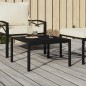 vidaXL Garten-Couchtisch Schwarz 60x60x35 cm Stahl vidaXL Garten-Couchtisch Schwarz 60x60x35 cm Stahl