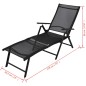 Sonnenliege Klappbar Aluminium 178x63,5x96 cm Schwarz Sonnenliege Klappbar Aluminium 178x63,5x96 cm Schwarz