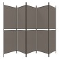 5-tlg. Paravent Anthrazit 250x200 cm Stoff 5-tlg. Paravent Anthrazit 250x200 cm Stoff