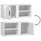 TV-Schränke 2 Stk. Weiß 80x31,5x36 cm Holzwerkstoff TV-Schränke 2 Stk. Weiß 80x31,5x36 cm Holzwerkstoff