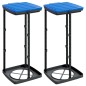 Müllsackständer 2 Stk. Schwarz und Blau 60 L PP Müllsackständer 2 Stk. Schwarz und Blau 60 L PP