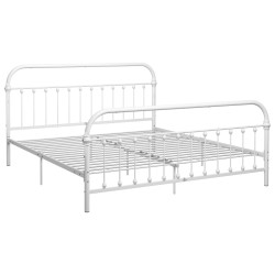 vidaXL Bettgestell Weiß Metall 180×200 cm