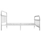 vidaXL Bettgestell Weiß Metall 180×200 cm vidaXL Bettgestell Weiß Metall 180×200 cm